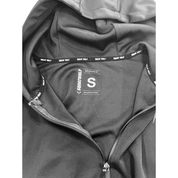 Squat Wolf NWOT DO-KNOT HOODIE ONYX Black Size Small Full Zip Cropped Hoodie - Picture 7 of 12